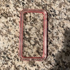 Pink Lifeproof IPhone X/XS case